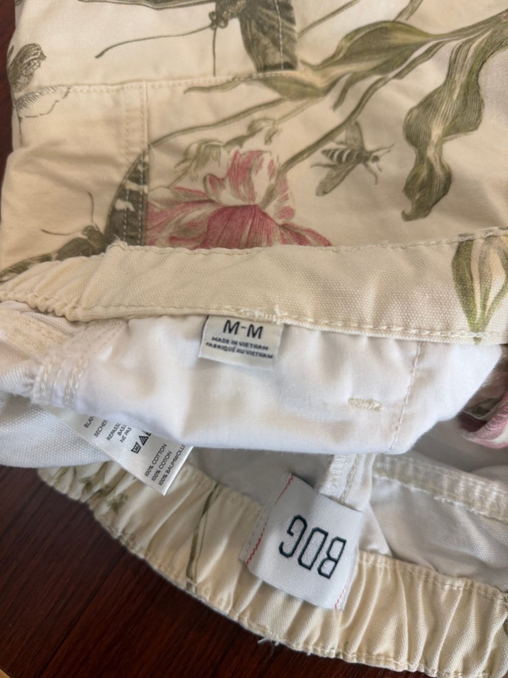 BDG Cream Wide-Leg Floral & Butterfly Crop Pants - Picture 9 of 11